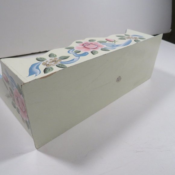 Rose Hand Painted Wood  Desk - Mail - Stationary Organizer - Picture 7 of 10